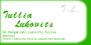 tullia lukovits business card